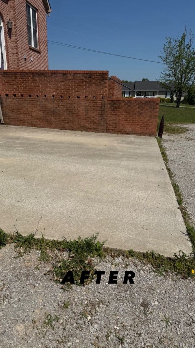 Clean, empty driveway after junk removal